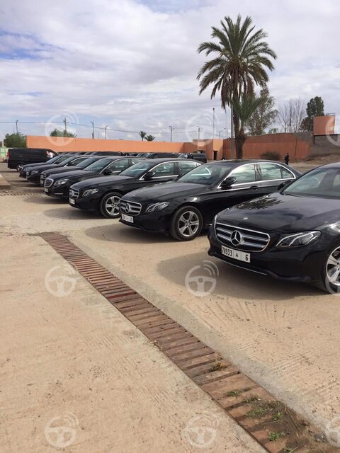 provisión de sedán Mercedes clase E para evento en Marrakech