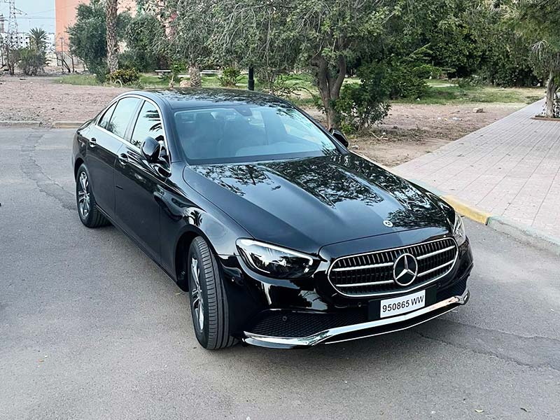 E Class Mercedes with chauffeur in Morocco