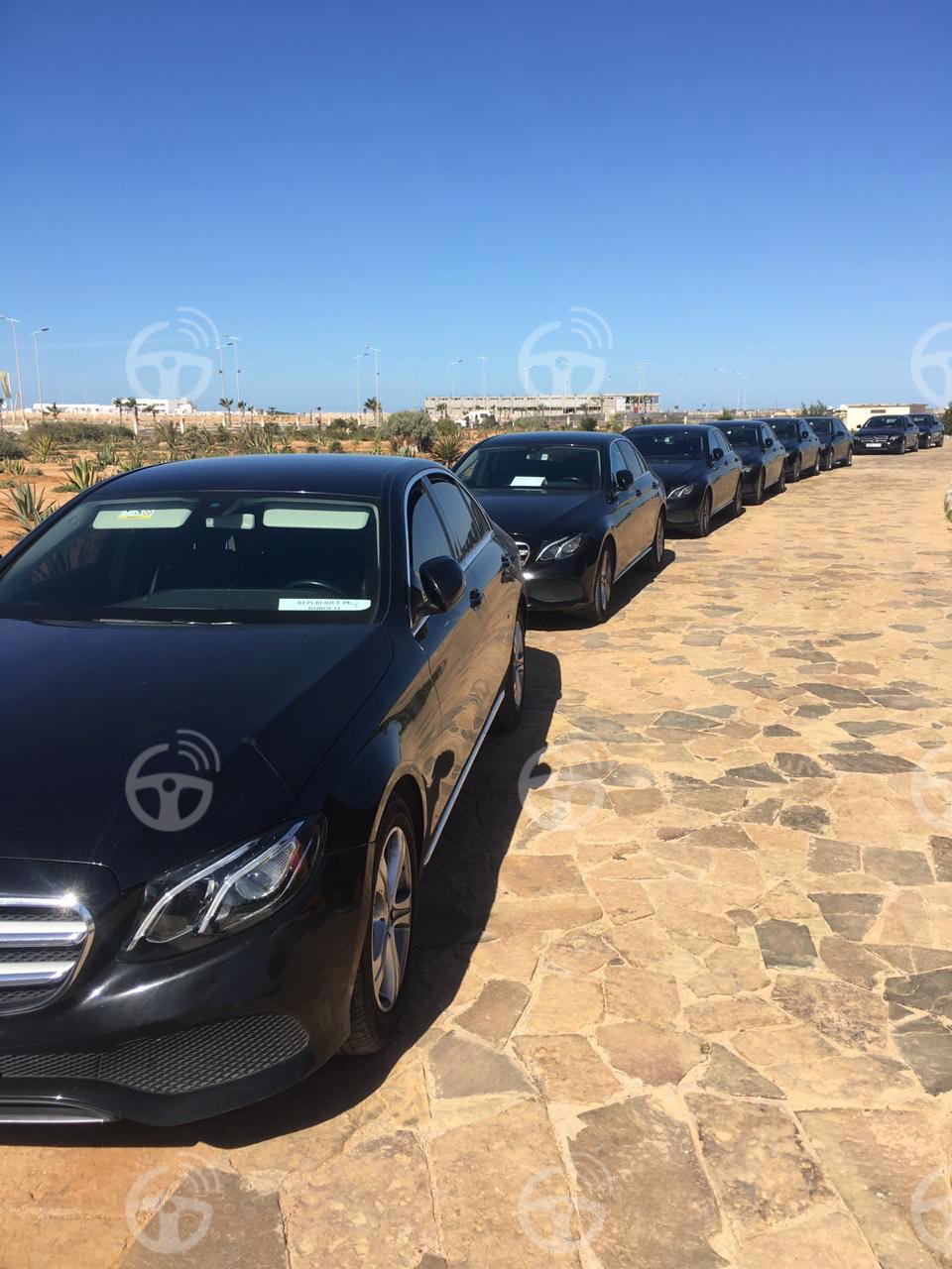 fleet of Mercedes E class for event in marrakech 2022