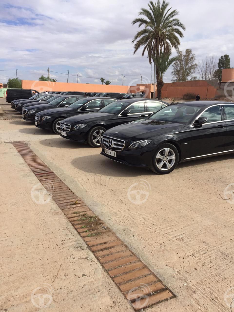 fleet of Mercedes E class for event in marrakech 2022